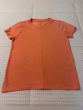 J. Crew Factory Crewneck Girlfriend Short Sleeve Tee - Orange